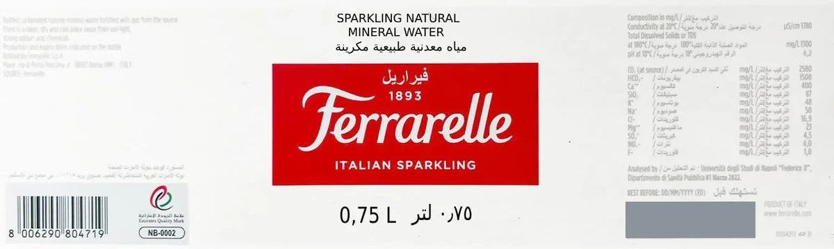 Ferrarelle Sparkling Water, 330ml 24 x 330ml