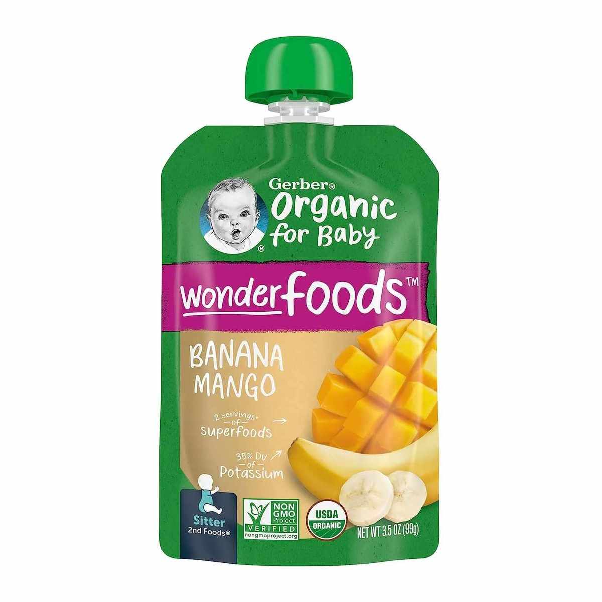 Gerber 2nd Foods Banana Mango Baby Food Organic 99 g