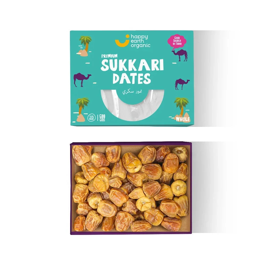 Happy Earth Organic Sukkari Dates 500g