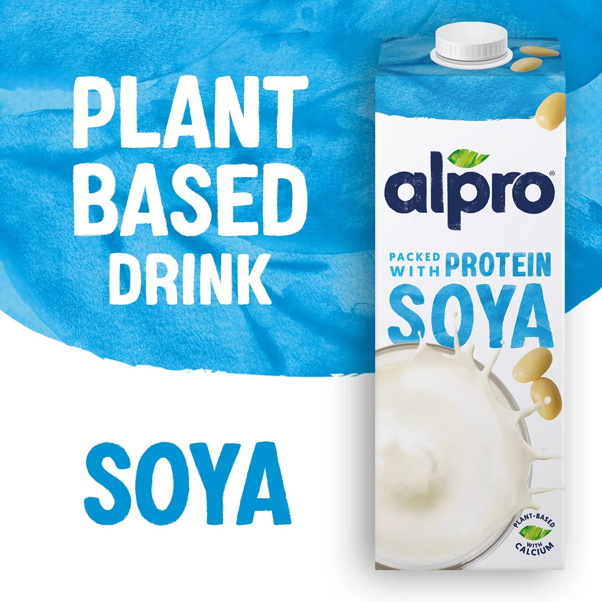 Alpro Soya Drink 1L, 100% Plant Based And Dairy Free - Case of 12 (12 x 1L)