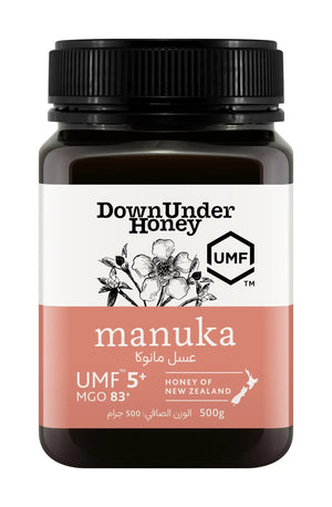 Down Under Manuka UMF 5+ MGO 83+ Honey of New Zealand - 500g