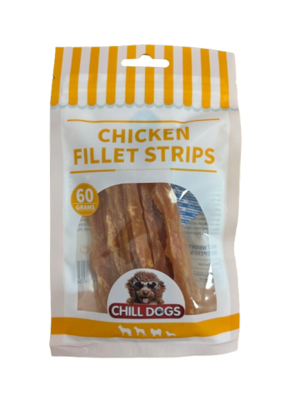 Chill Dogs Treats Chicken Strips 60g