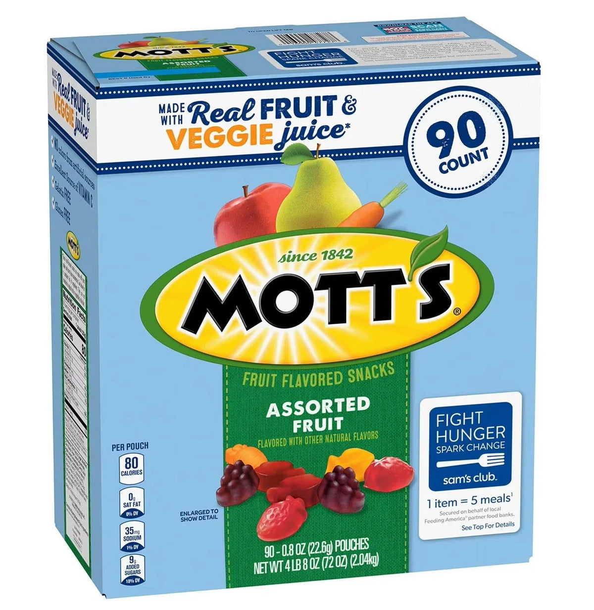 Mott's Assorted Fruit Flavored Snacks - 2.04Kg (90 pk)