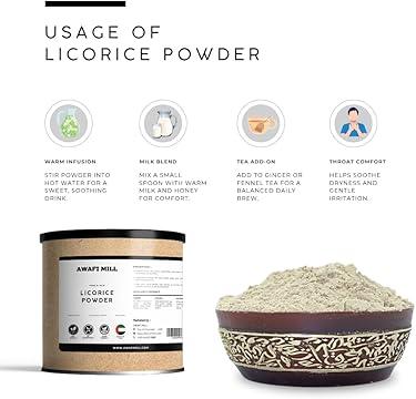 AWAFI MILL Licorice Root Powder Glycyrrhiza Glabra - 100 g | 3.5 Oz