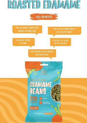 Livsmart Crunchy Roasted Edamame Beans - Sea Salt 52g Each (Pack Of 2)