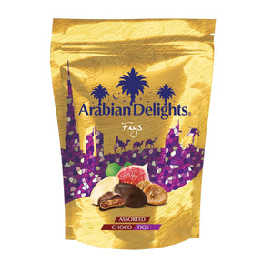 Arabian Delights Chocolate Figs, Assorted Pack, Coated Bite-Sized Snacks - 250 gm