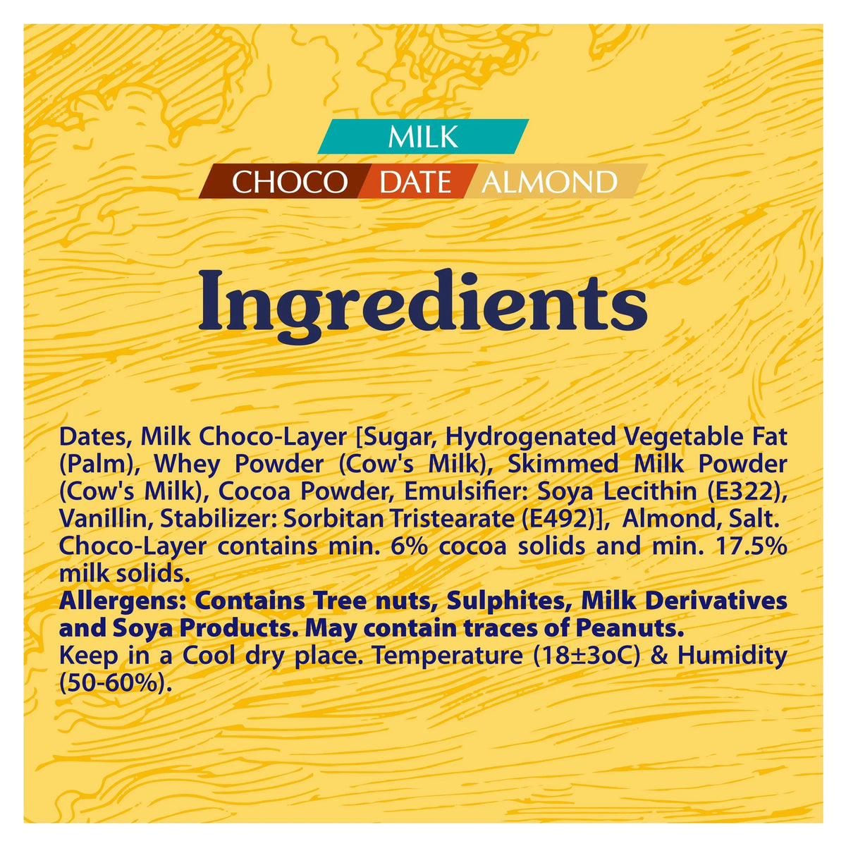 Arabian Delights Milk Chocodate, Classic Chocolate Coated Bite-Sized Snacks, Stuffed w/ Golden Roasted Almonds, Dates | Snacks & Sweets Pouch - 230g