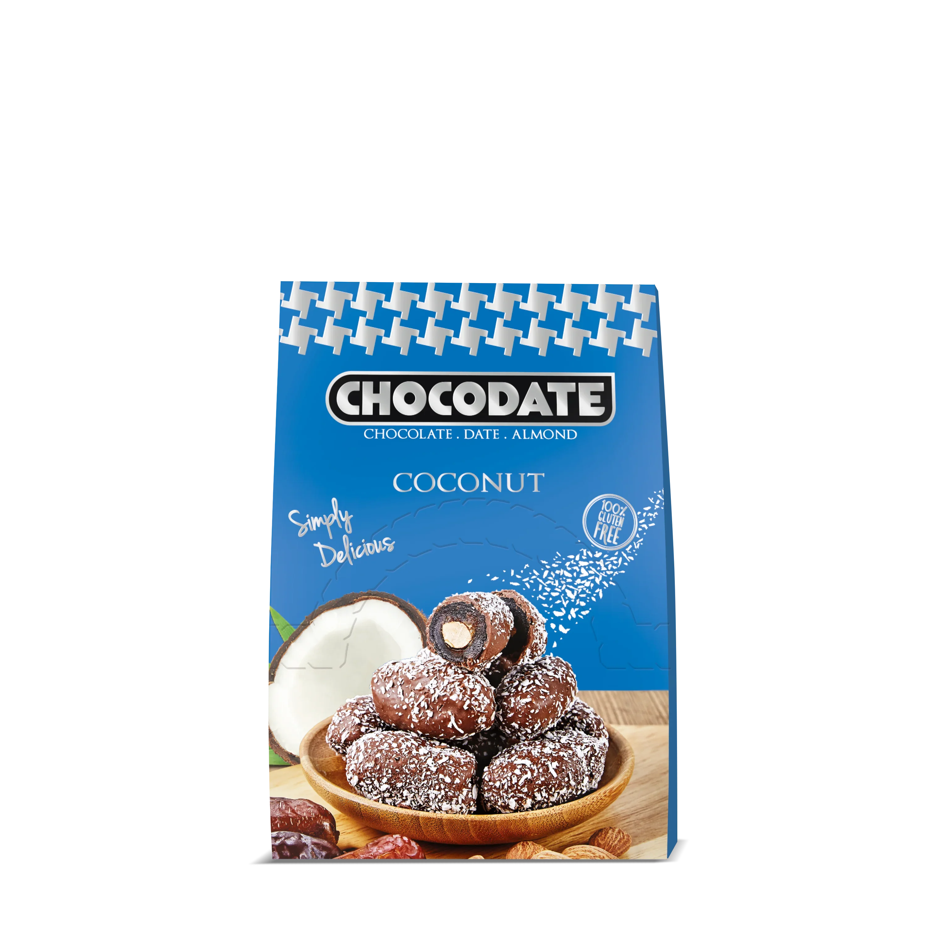 Chocodate Coconut  | Exquisite Bite Sized Delicacy | Handmade Treat - Rich Silky Chocolate - Velvety Arabian Date - Golden Roasted Almond - 33gm