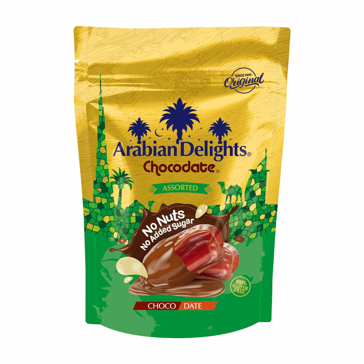 Arabian Delights Chocodate Original, No Nuts, No Added Sugar, Gluten Free - 200gm