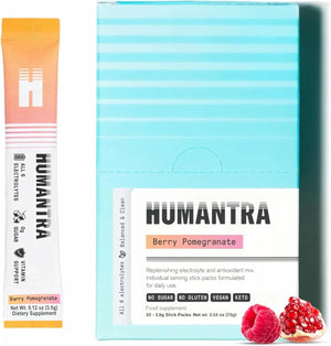 Humantra Assorted Electrolyte Hydration Pack – Zero Sugar, 20 Servings, 72g Each (100 count, 5 Pack Bundle All Flavors)