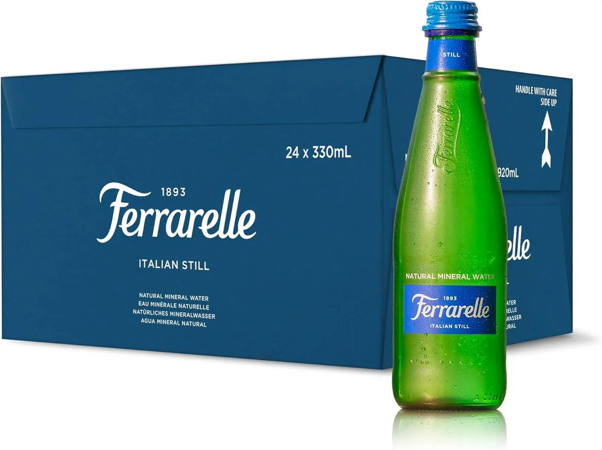 Ferrarelle Italian Still Mineral Water, Glass Cases - 330ml 24 x 330ml