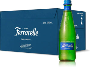 Ferrarelle Italian Still Mineral Water, Glass Cases - 330ml 24 x 330ml