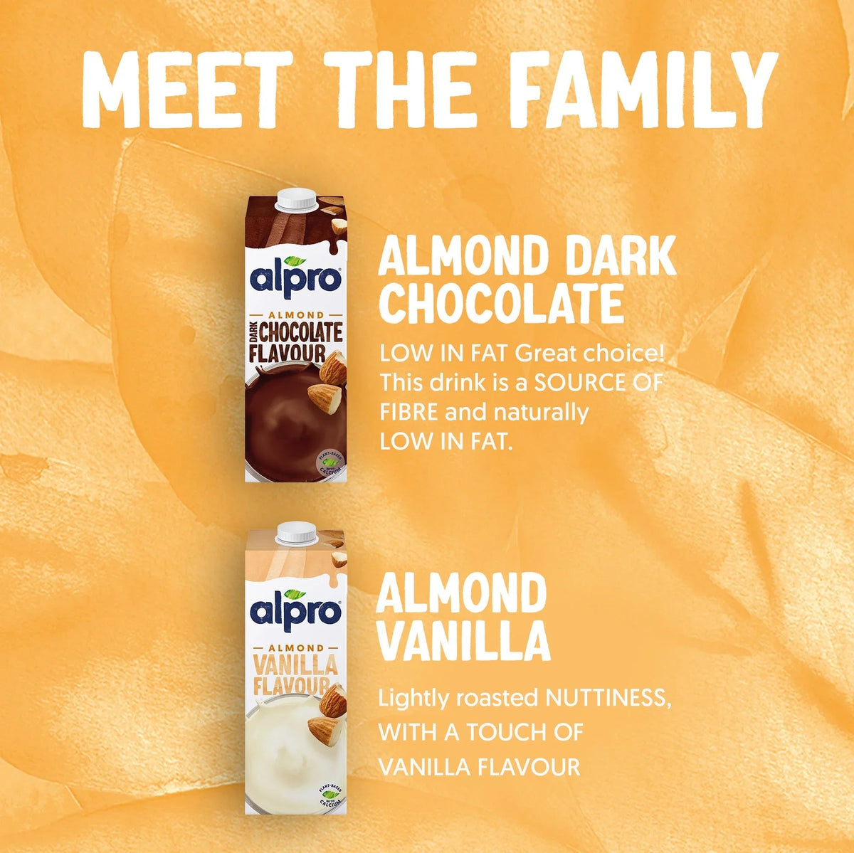 Alpro Almond Vanilla - Case of 8 (8 x 1L)