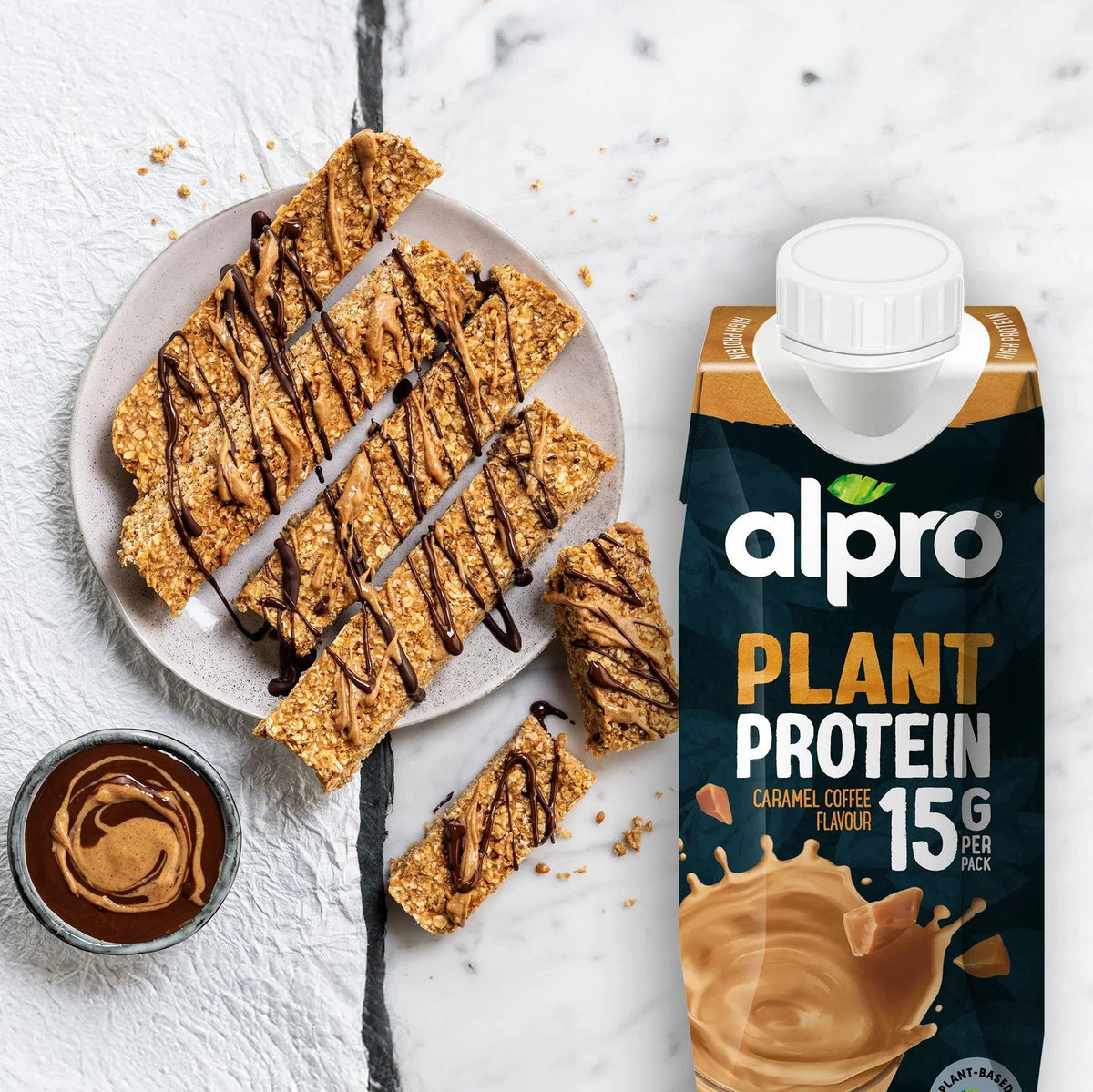 Alpro Soya High Protein Caramel Coffee Drink - Case of 15 (15 x 250ml)