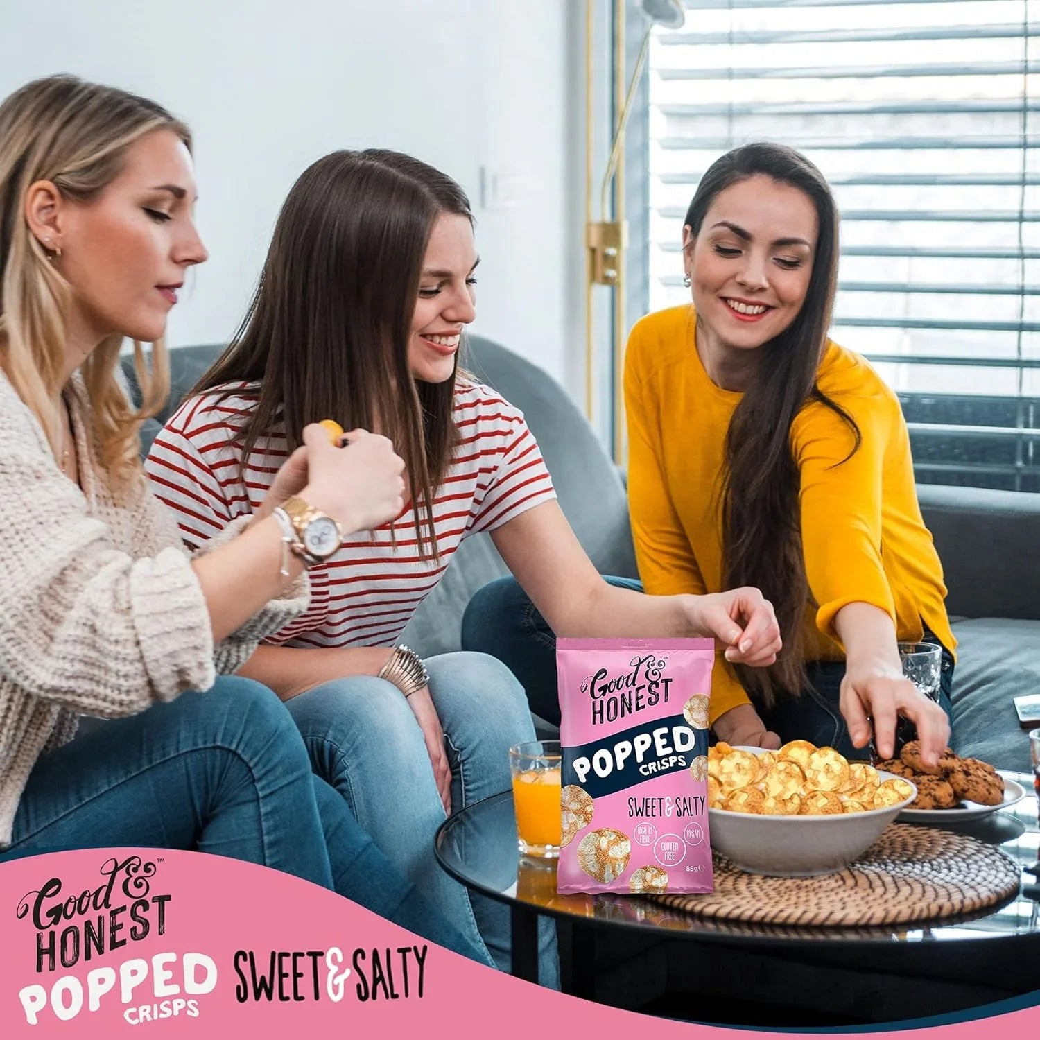 Good & Honest Gluten-Free Sweet & Salty Popped Crisps 75g