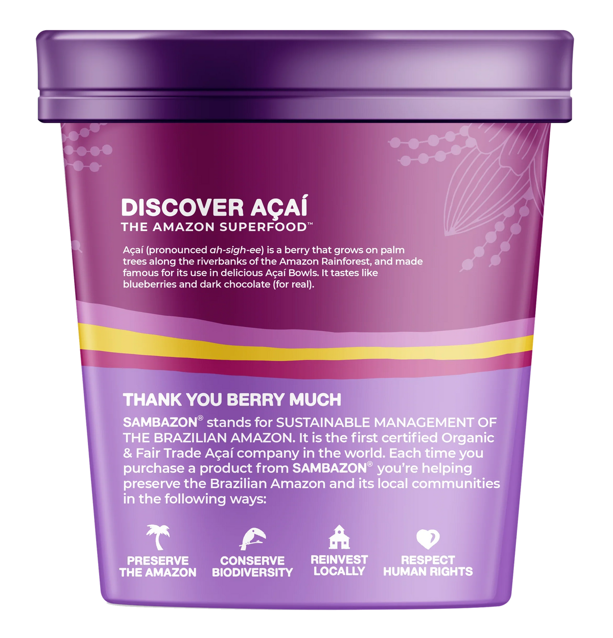 Sambazon Frozen Scoopable Açaí Sorbet - 3.6L