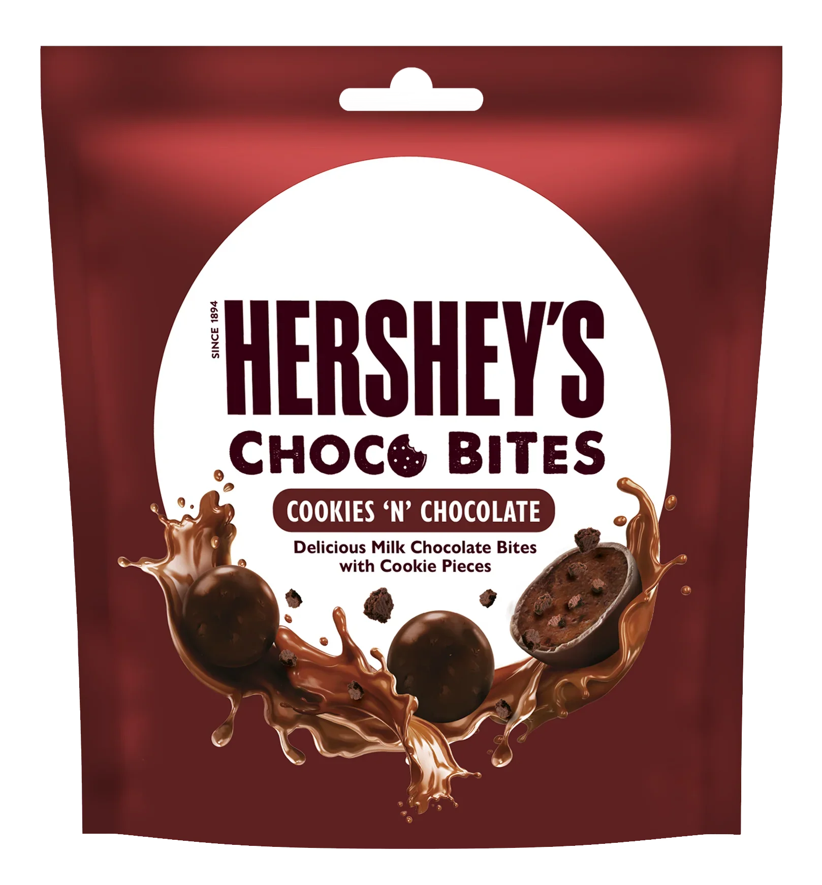Hershey's Choco Bites Cookies "N" Chocolates Choco Bites with Cookie Pieces 81gm