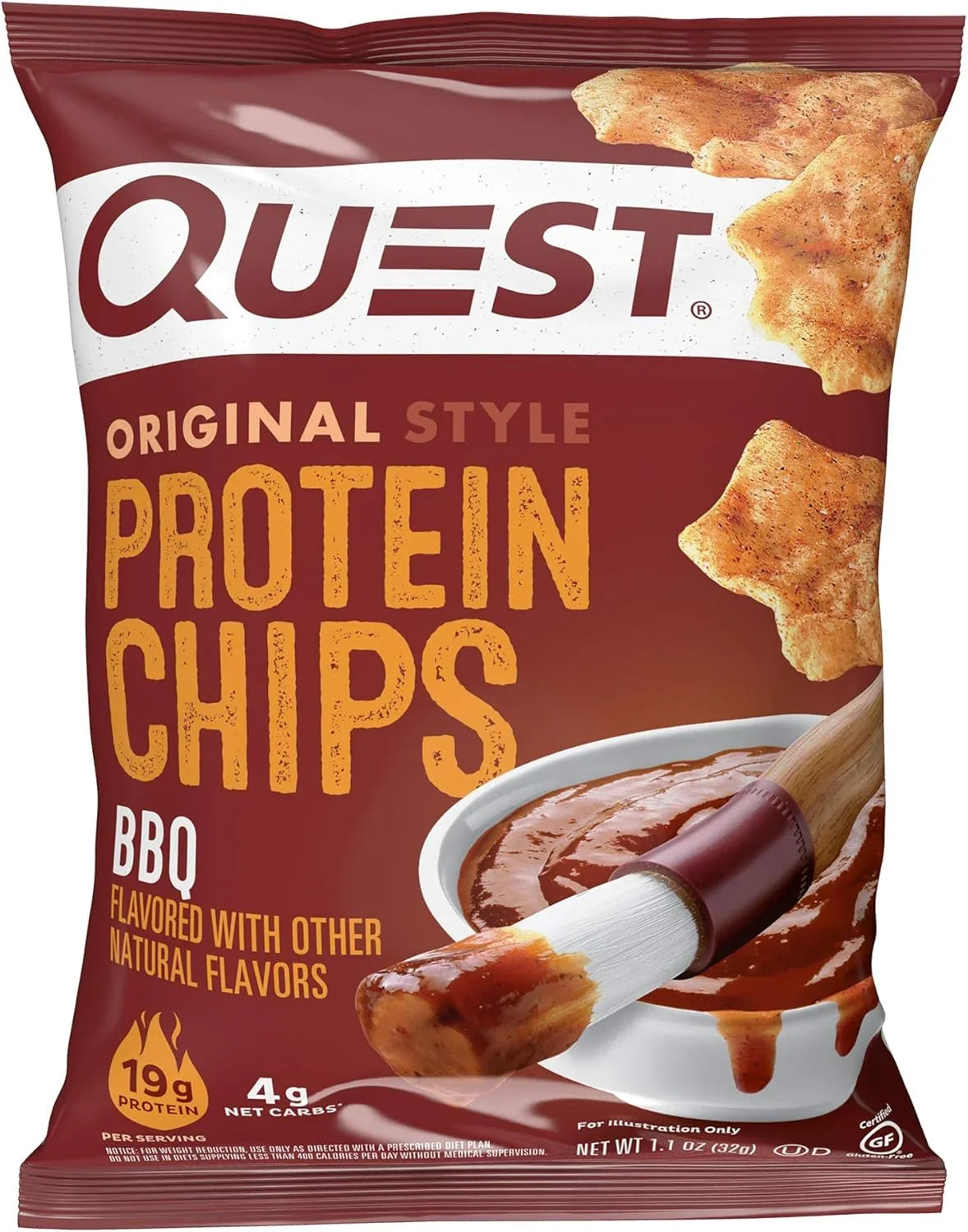 Quest Nutrition Protein Chips, BBQ, High Protein 32g