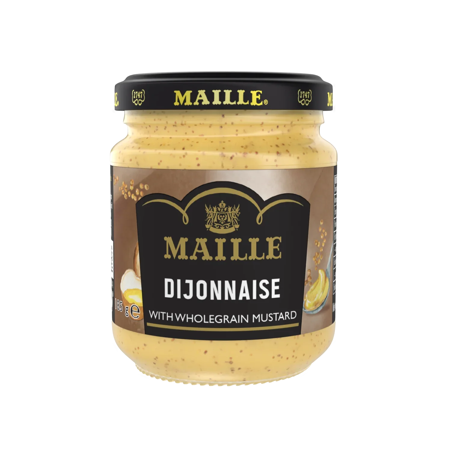 Maille Mustard Dijonnaise, With Wholegrain Mustard, 185g