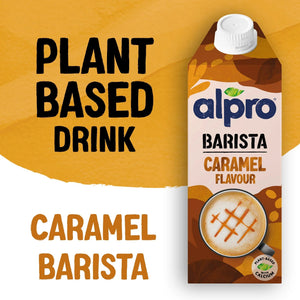 Alpro Barista Oat Caramel 750ml, Case of 8 (8 x 750ml), 100% Plant Based And Dairy Free, Suitable For Vegans, Naturally Free From Lactose, Rich In Nutrients
