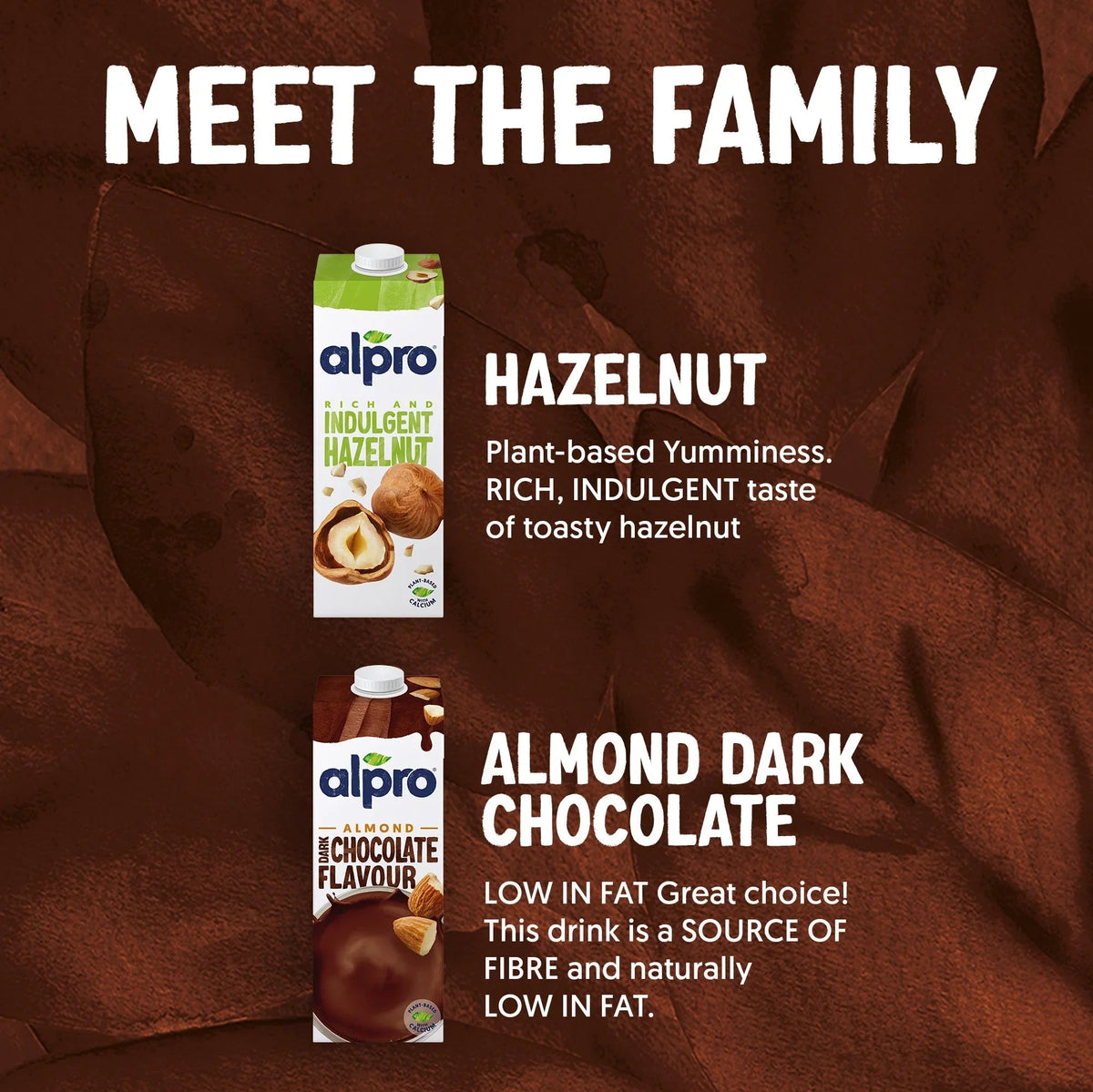 Alpro Almond Dark Chocolate - Case of 8 (8 x 1L)