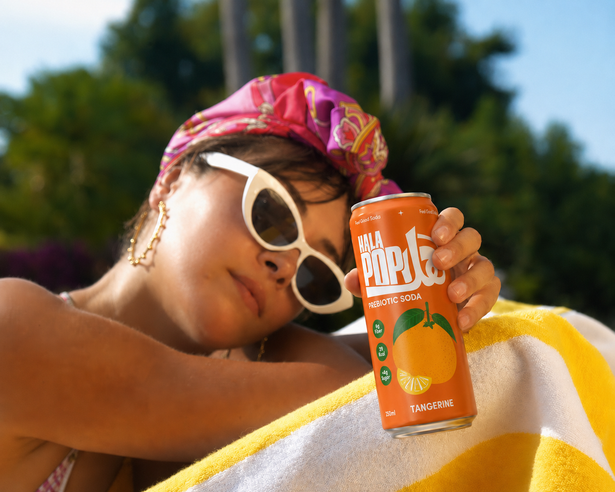 HalaPop Probiotic Soda Tangerine Pack of 4 - (250mlx4)