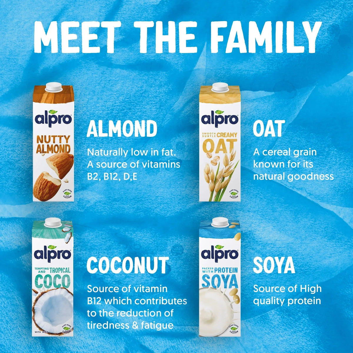 Alpro Soya Drink 1L, 100% Plant Based And Dairy Free - Case of 12 (12 x 1L)