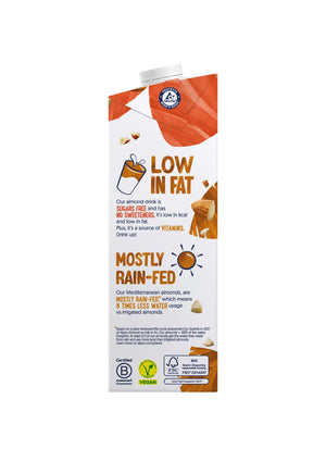 Alpro Almond Unsweetened Drink, Case of 8 (8 x 1L), 100% Plant Based