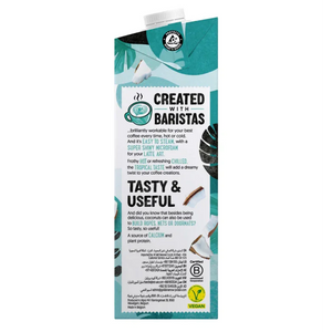 iPlantBased vegan coconut barista drink carton with teal leaves and coconut pieces, UAE plant-based food store
