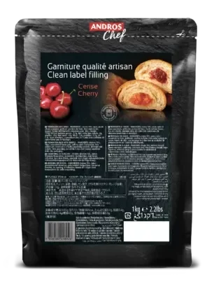Andros Chef Frozen Cherry Clean Label Filling – Bake Stable, 1Kg