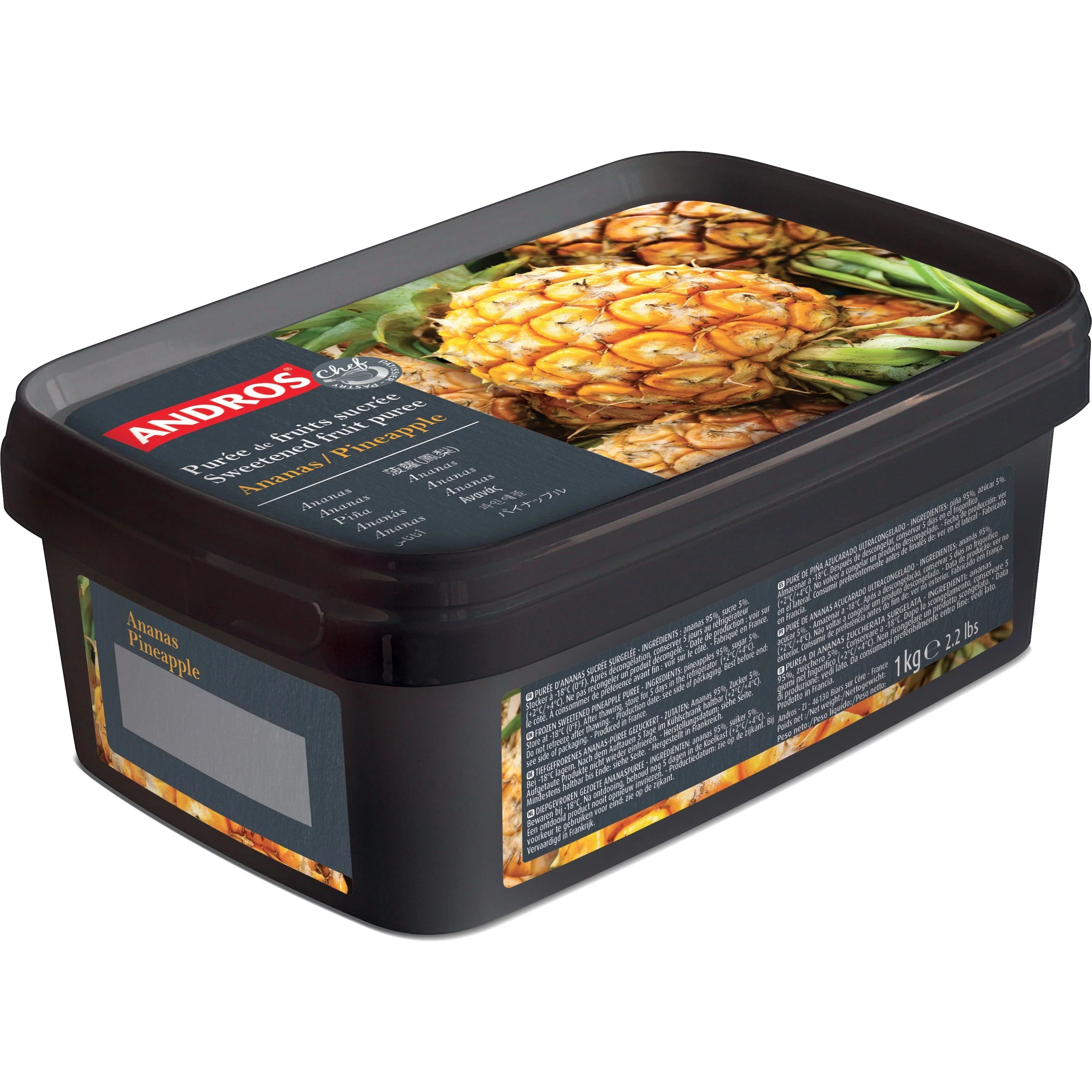 Andros Chef Frozen Pineapple Puree 1Kg