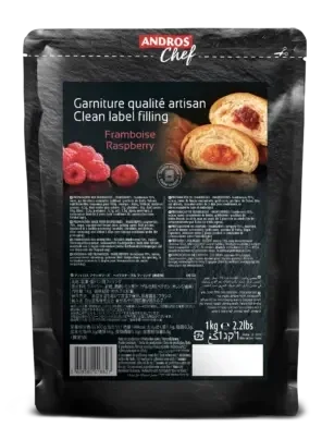 Andros Chef Frozen Raspberry Clean Label Filling – Bake Stable, 1Kg