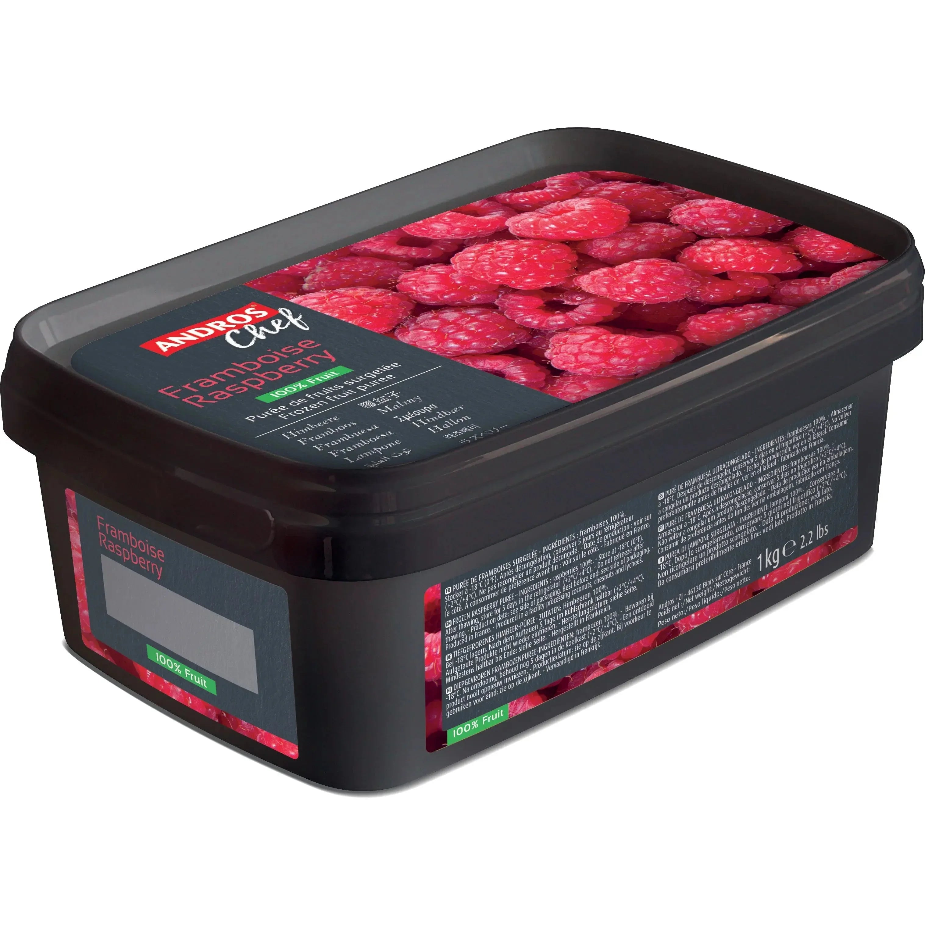 Andros Chef Frozen Raspberry Puree 1Kg