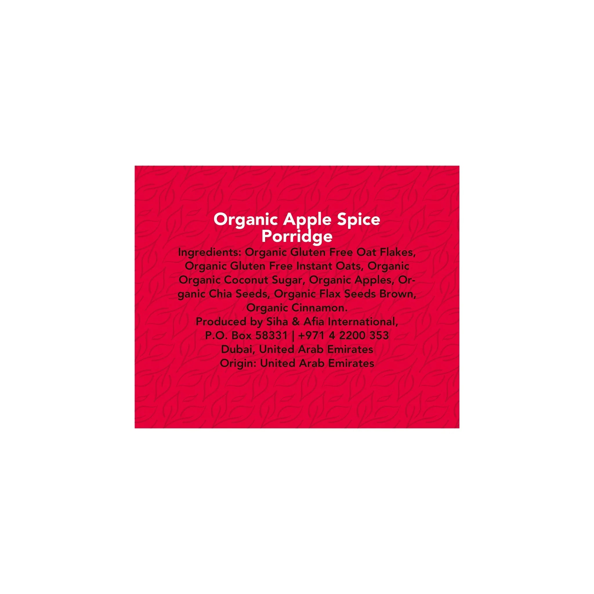 Meadows Organic Apple Spice Porridge 400g