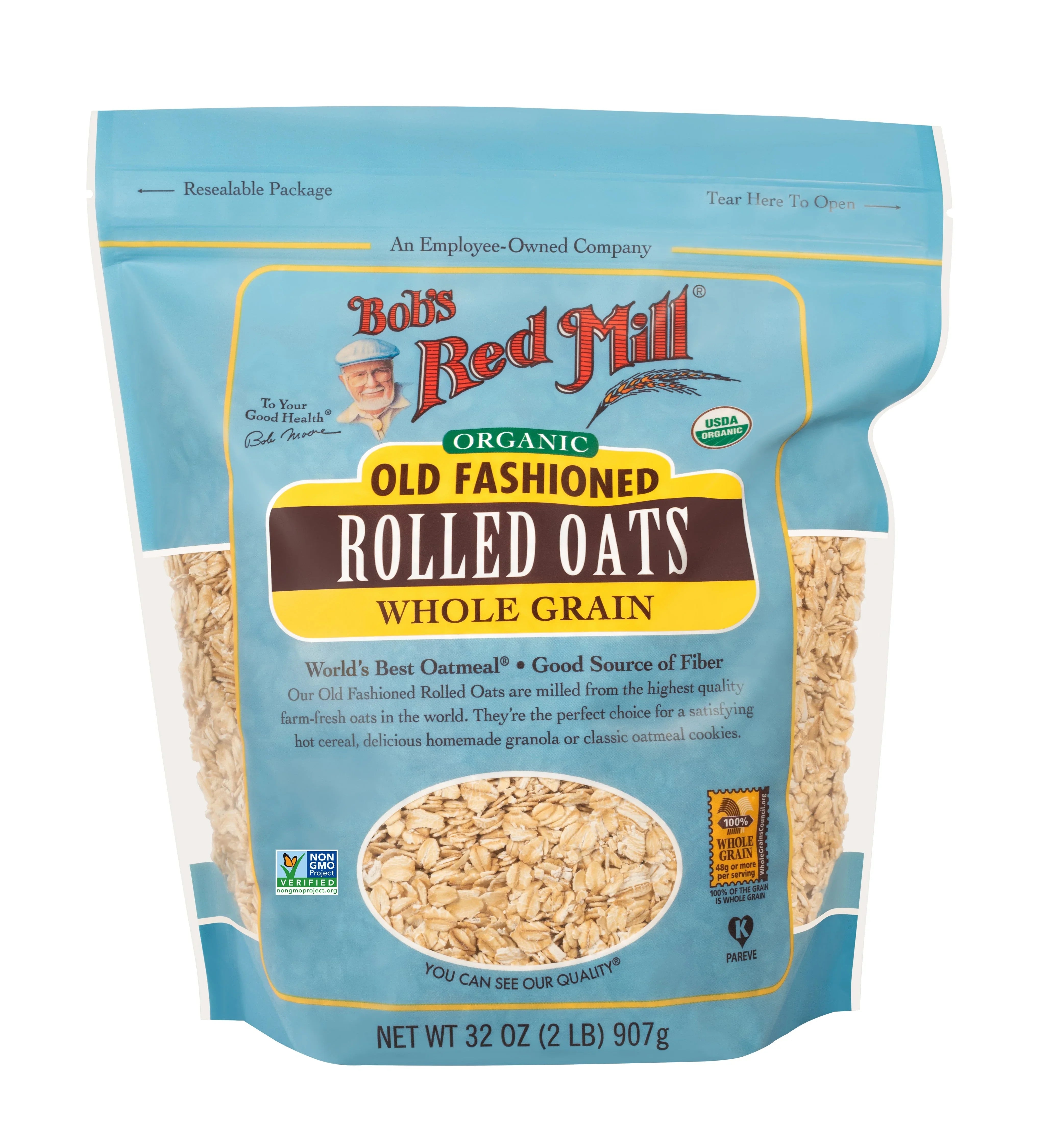 Bob's Red Mill Organic Old Fashioned Rolled Oats, Whole Grain, Non-GMO