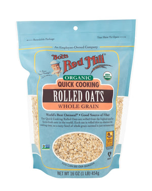 Bob's Red Mill Organic Quick Cooking Rolled Oats, Whole Grain, Non-GMO - 907gm