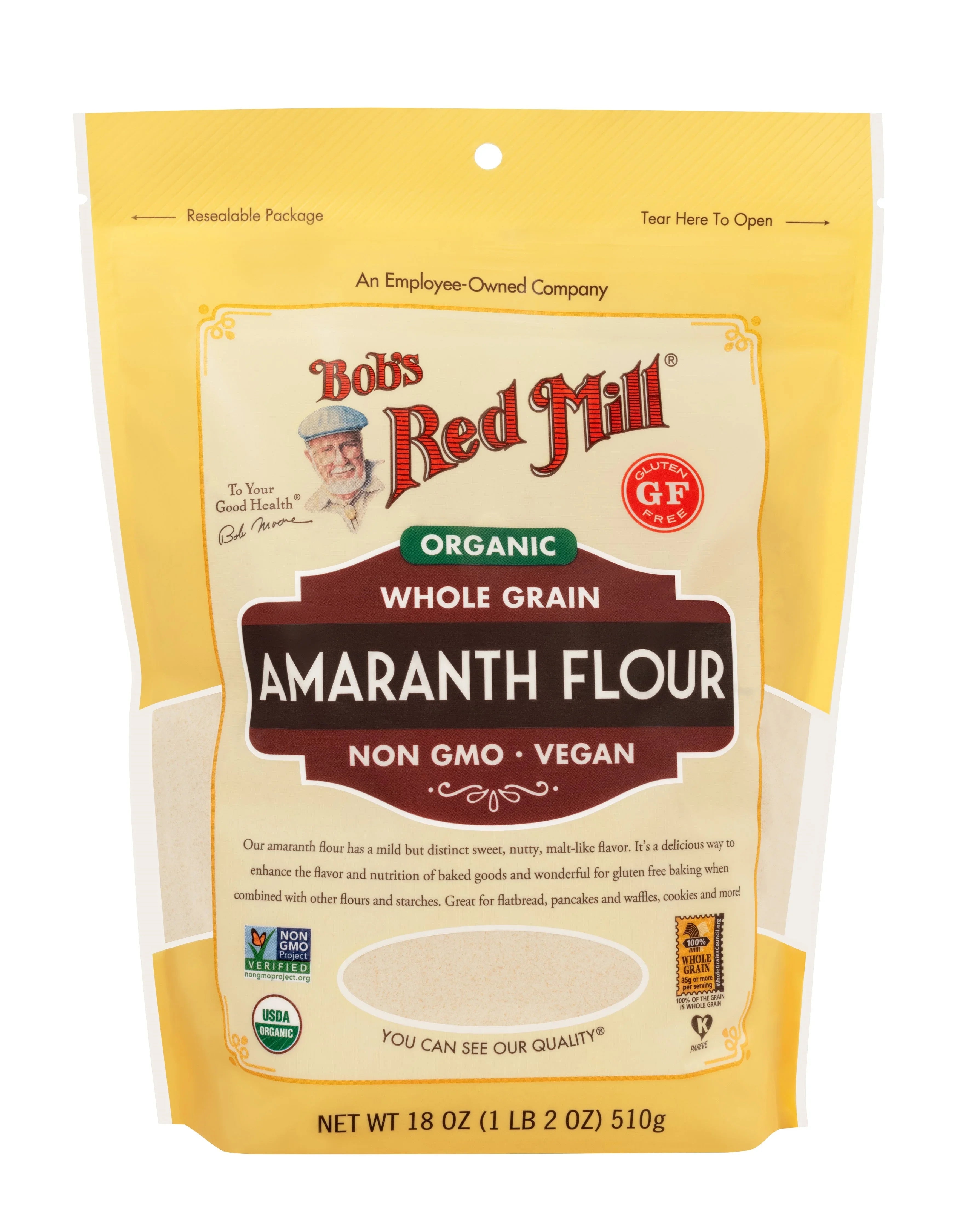 Bob's Red Mill Organic Whole Grain Amaranth Flour 510gm