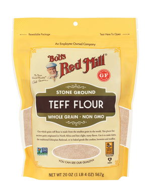 Bob's Red Mill Stone Ground Teff Flour, Whole Grain, Gluten Free, Non-GMO