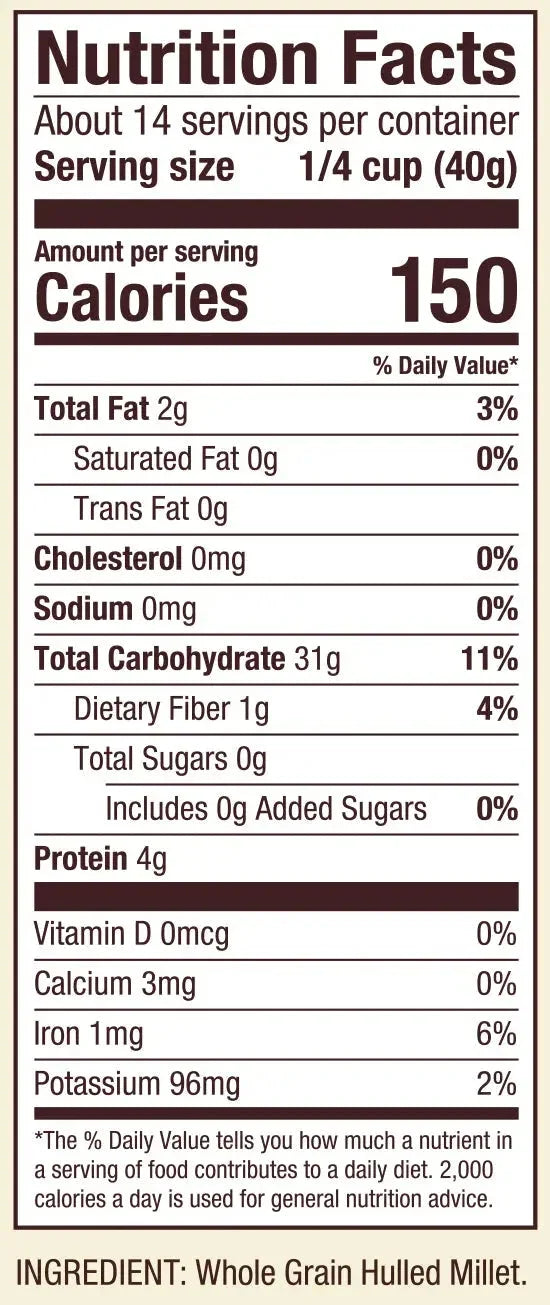 Bob's Red Mill Wholegrain Millet Flour - 11.34 Kg
