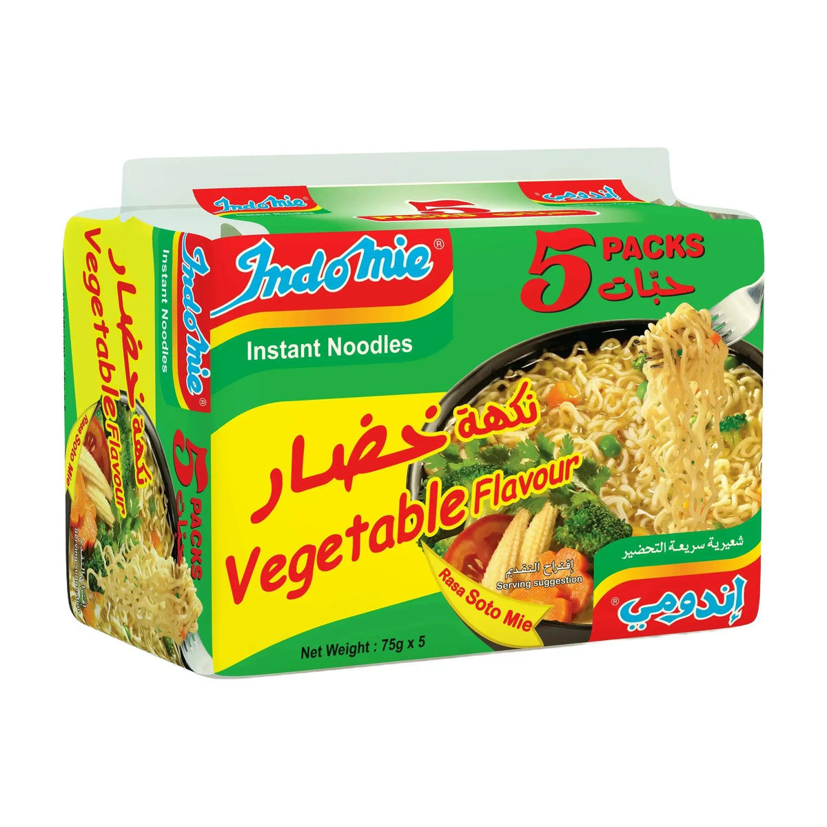 Indomie Soto Instant Noodles, Vegetable Flavour with Seasoning Powder and Sauce