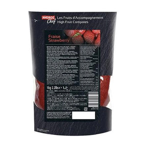 Andros Chef Frozen Strawberry high fruit compote 1Kg | Welaza