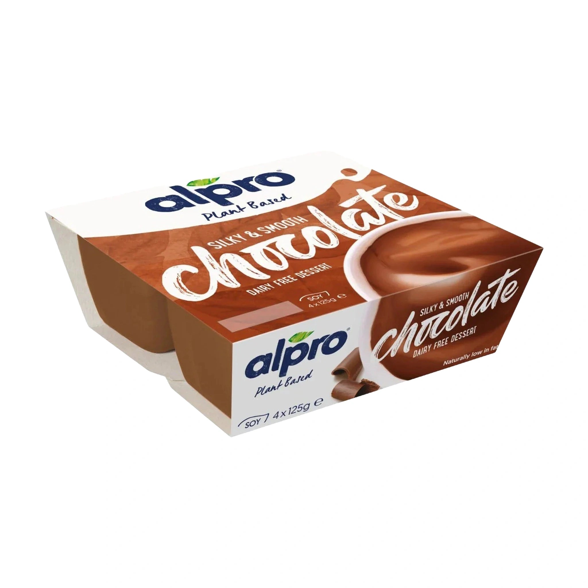 Alpro Soya Dessert Chocolate 4 x 125g, 100% Plant Based And Dairy Free, Suitable For Vegans
