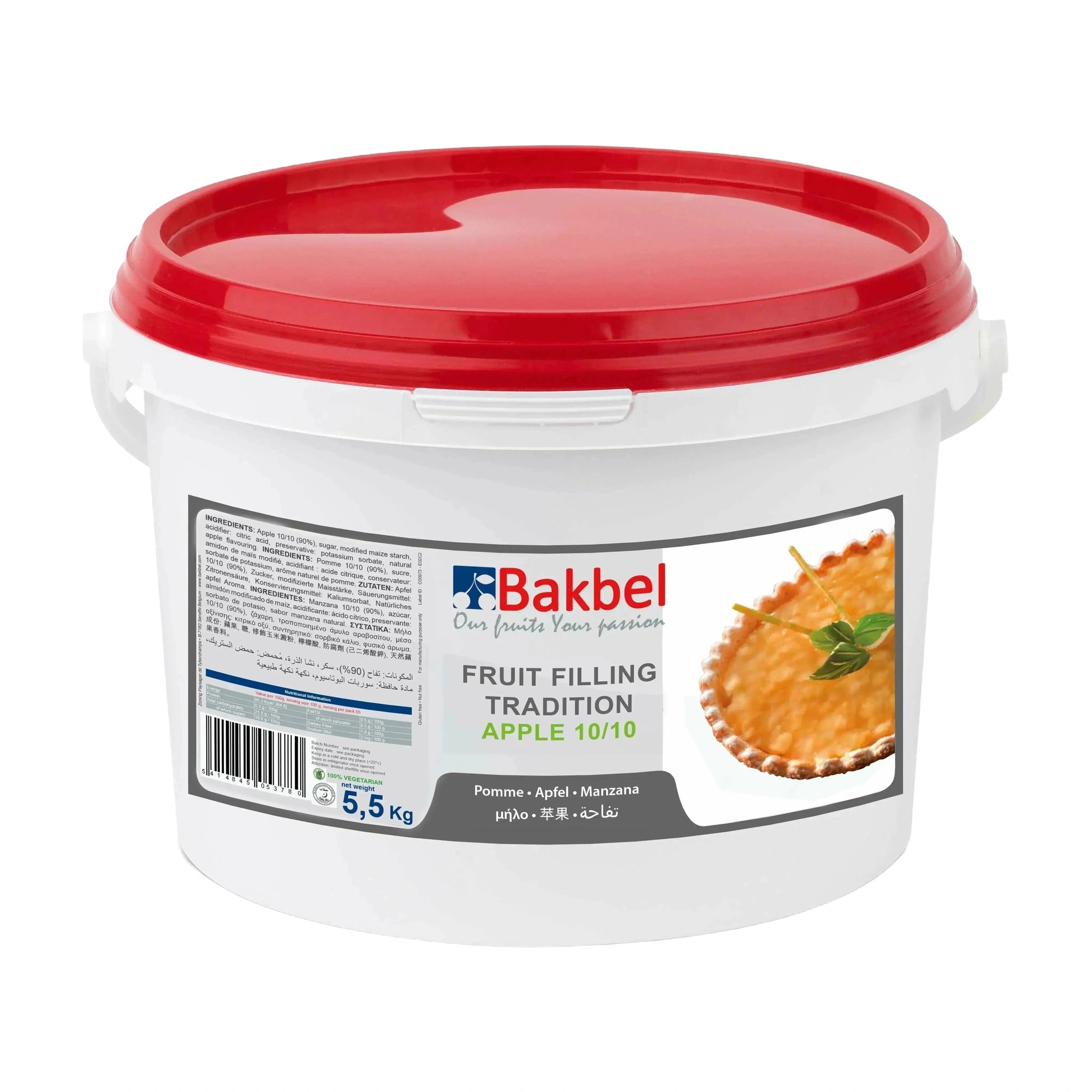 Bakbel 90% Fruit Filling Apple 10/10 5.5Kg