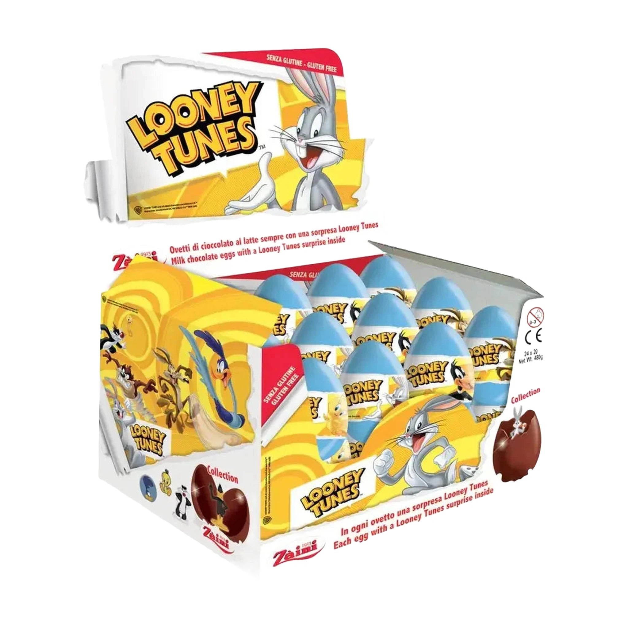 Zaini Looney Tunes (24 Chocolate Eggs)