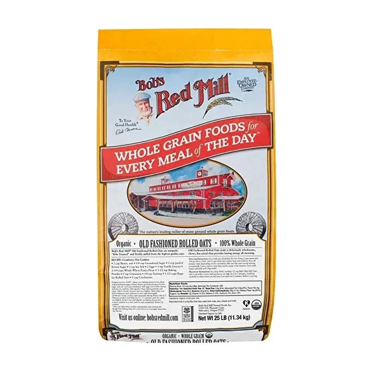 Bob's Red Mill Organic Old Fashioned Rolled Oats, Whole Grain, Non-GMO - 907gm 11.34Kg - View 5 | Welaza
