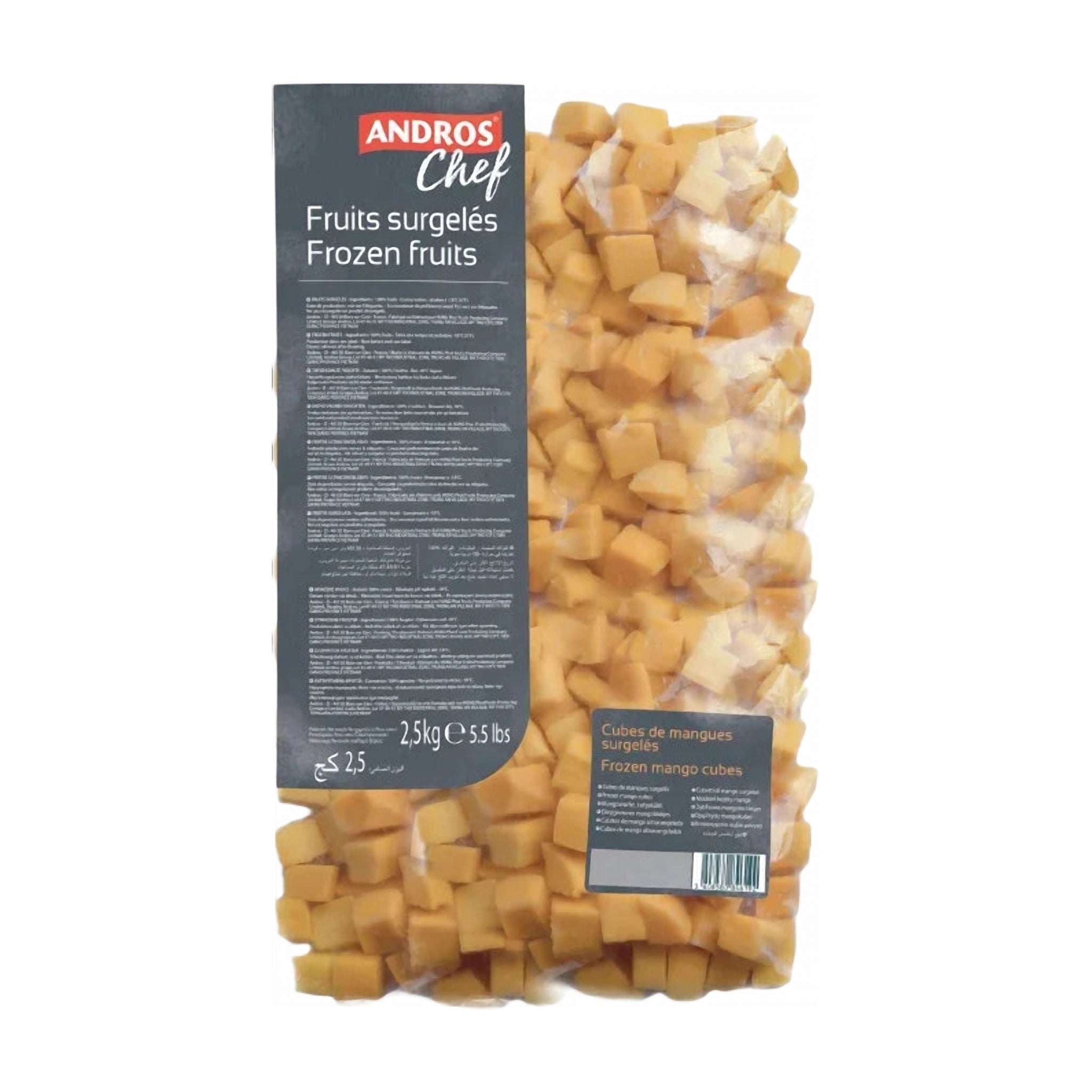 Andros Chef Frozen Mango cubes