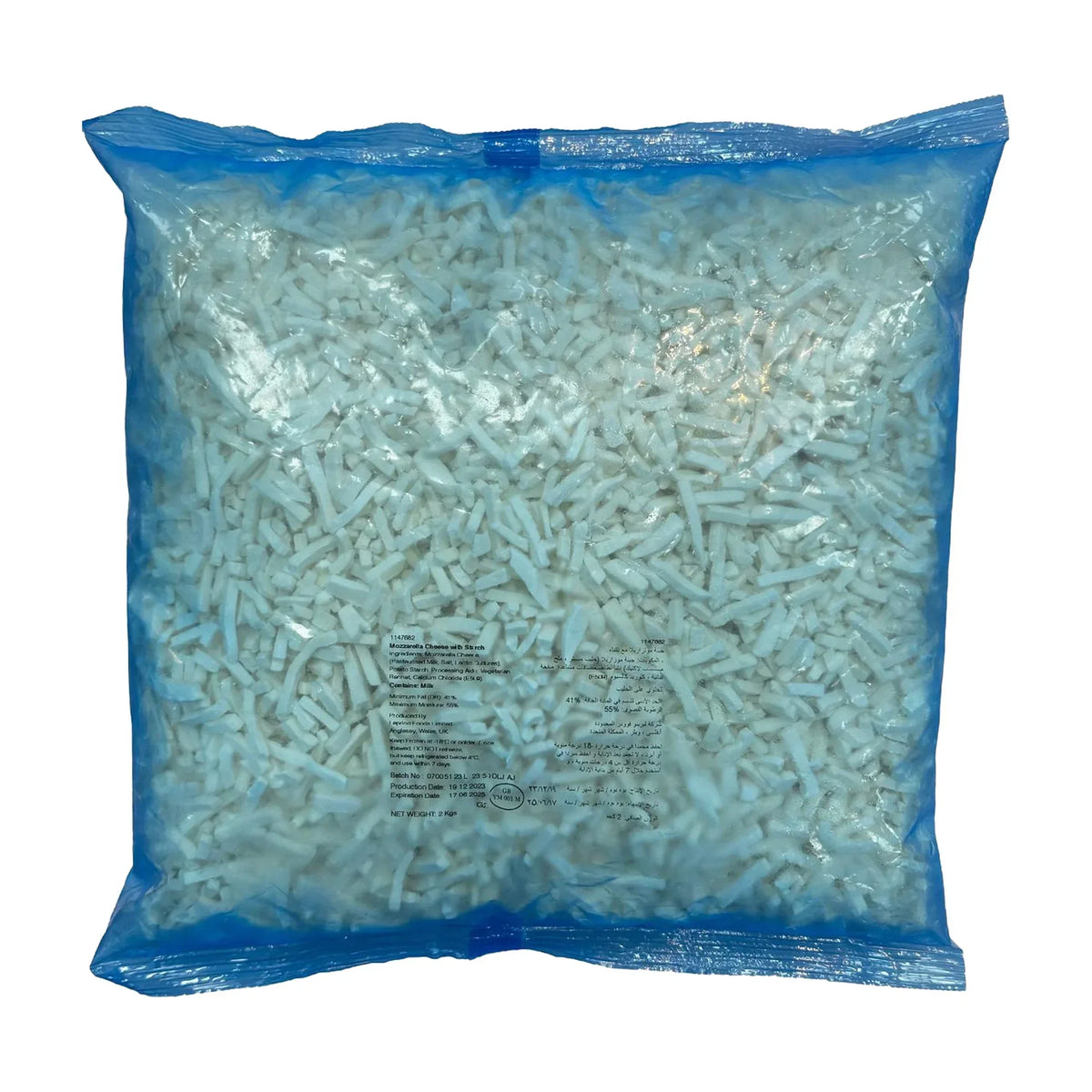 Leprino Frozen Shredded Mozzarella Cheese - 6.8Kg