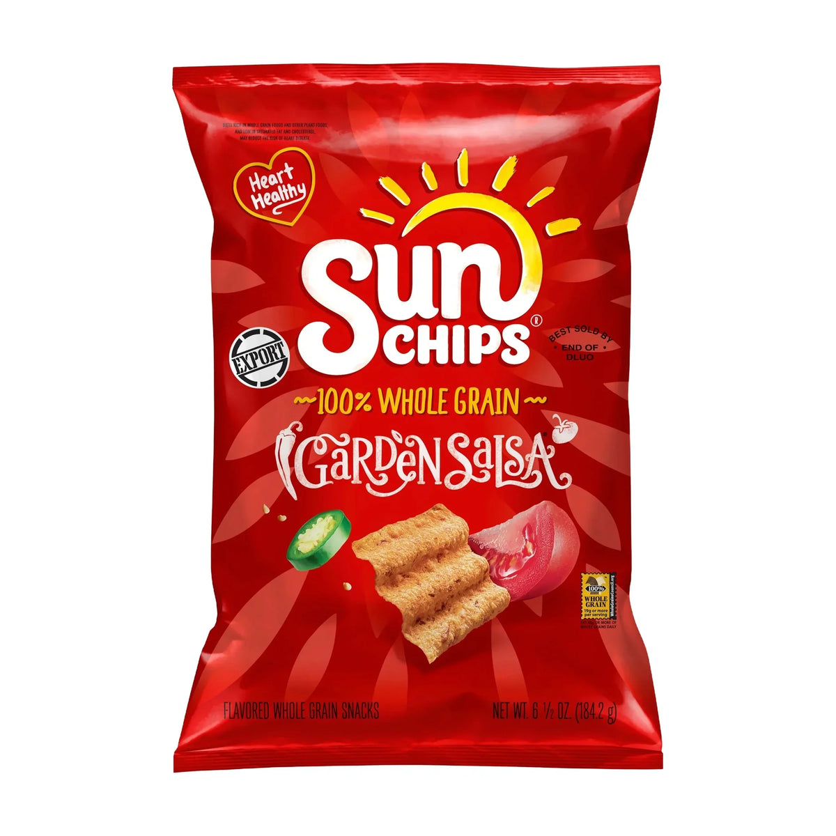 Sunchips Garden Salsa 100% Whole Grain Snacks 6.5 OZ( 184.2g) - Export