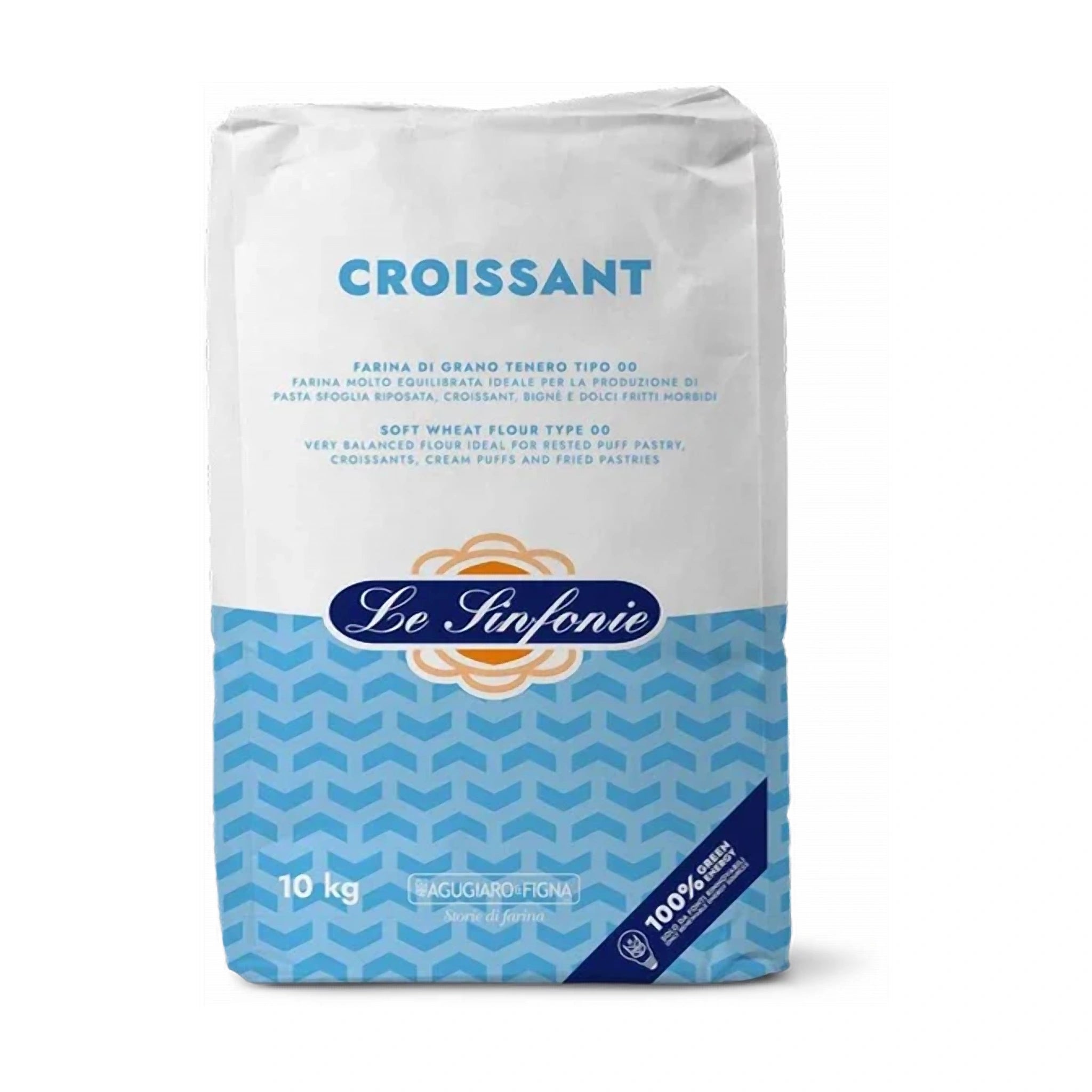 Le Sinfonie Croissant Farina 00 Italian Flour 10Kg, Ideal for Croissants/ Puffs