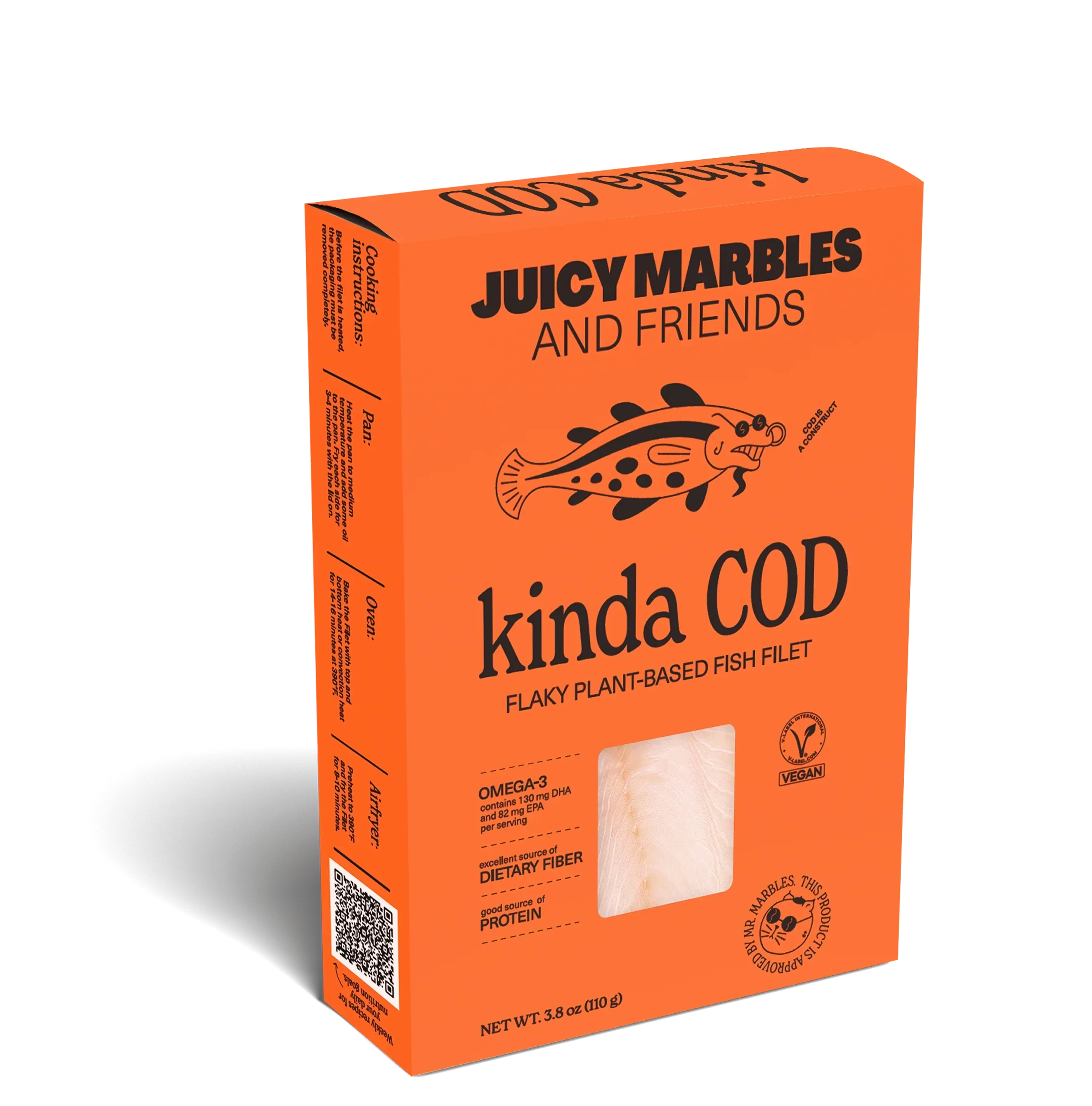 Juicy Marbles Plant-Based Vegan Kinda COD Flaky Fish Fillet